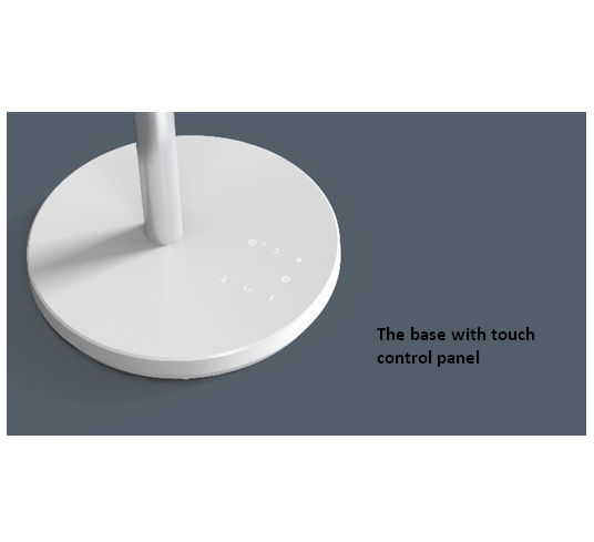 the base of the 14 inches stand fan has touch control panel