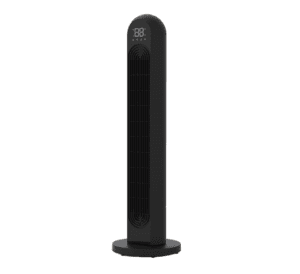 Digital display black tower fan