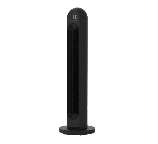 Digital display black tower fan