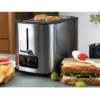 The stainless steel toaster with CE certification has touch panel control for OEM manufacturing