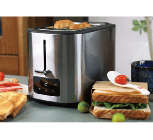 The stainless steel toaster with CE certification has touch panel control for OEM manufacturing