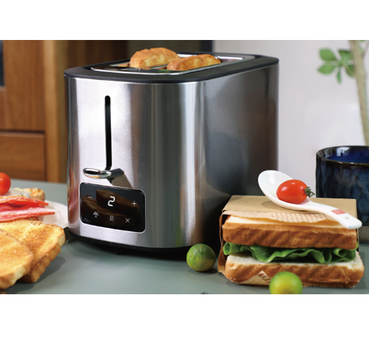 The stainless steel toaster with CE certification has touch panel control for OEM manufacturing