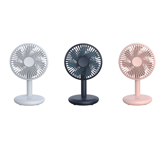 5-inch rechargeable desk fan color white color dark blue color pink