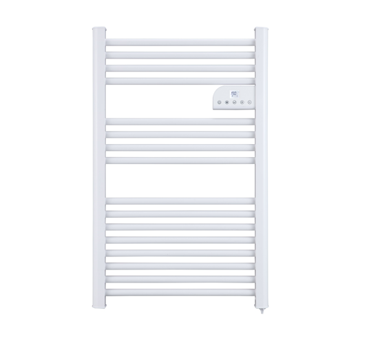 wall-mounted electric towel warmer rack with 16 tubes and LCD display